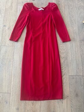 Sonnet James A Play Dress Long Sleeve Red Small